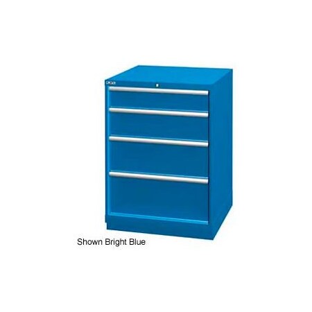 Lista International Lista 28-1/4"W Drawer Cabinet, 4 Drawer, 29 Compart - Bright Blue, Individual Lock XSSC0900-0403BBRG